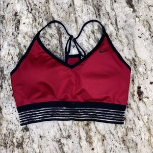 size medium maroon Nike sports bra